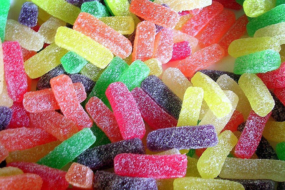 Peach Bellini Gummies — hybrid cannabis edibles from Greens Karing Kind, Los Angeles